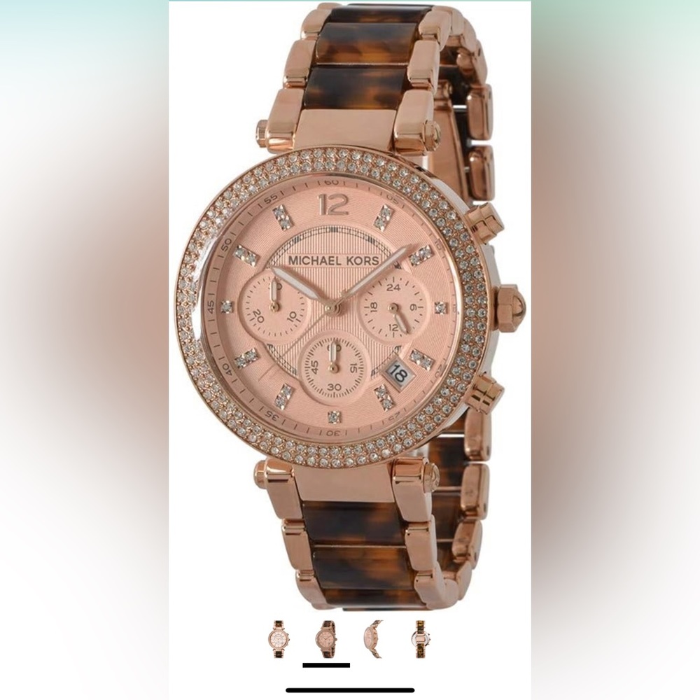 Michael Kors Mini Parker Rose Gold Tortoise
